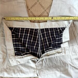 L.L. Bean tan khaki chino pant with plaid flannel lining 35.32 Natural Fit